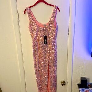 Pink sequin dress